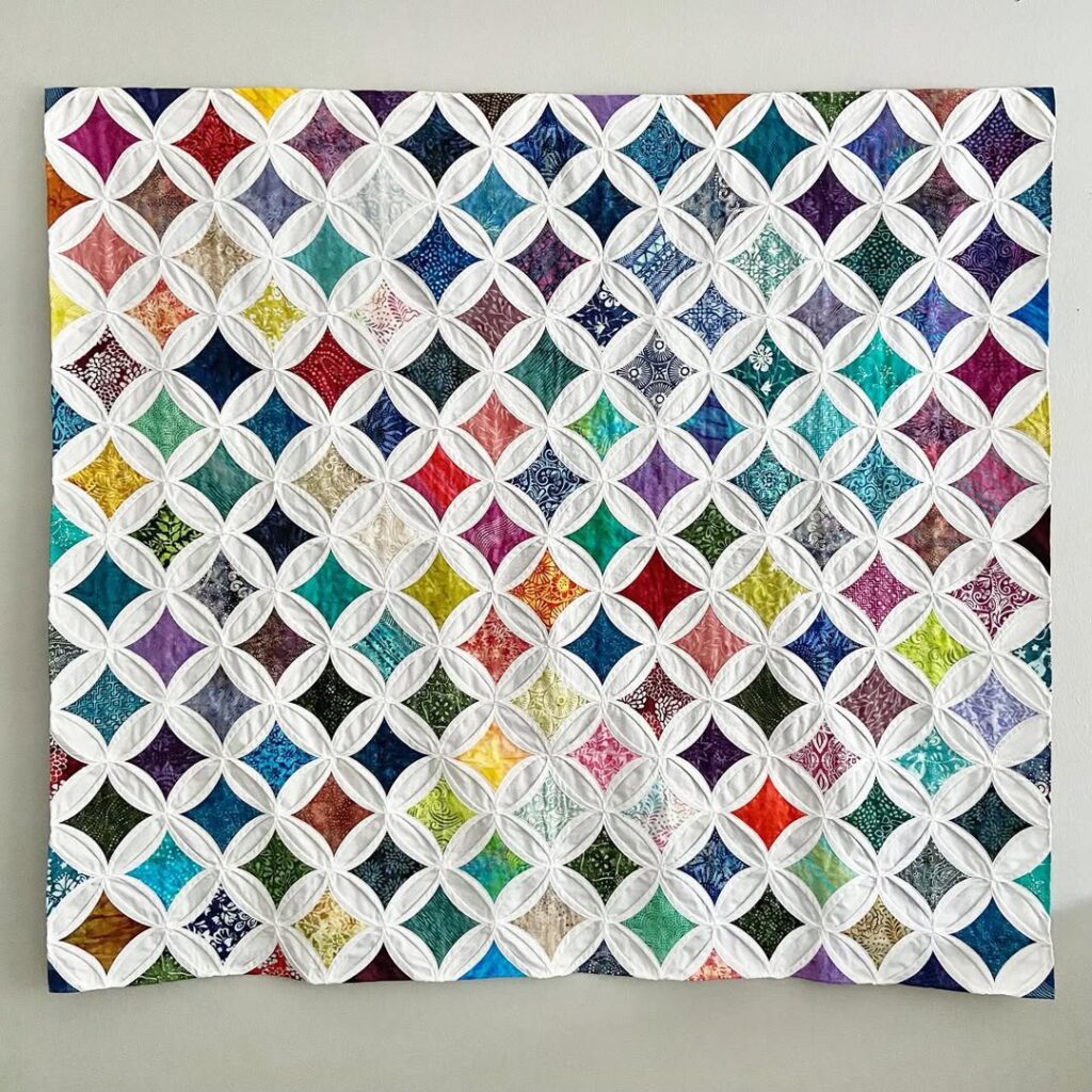 Cathedral Windows Quilt pattern complete.