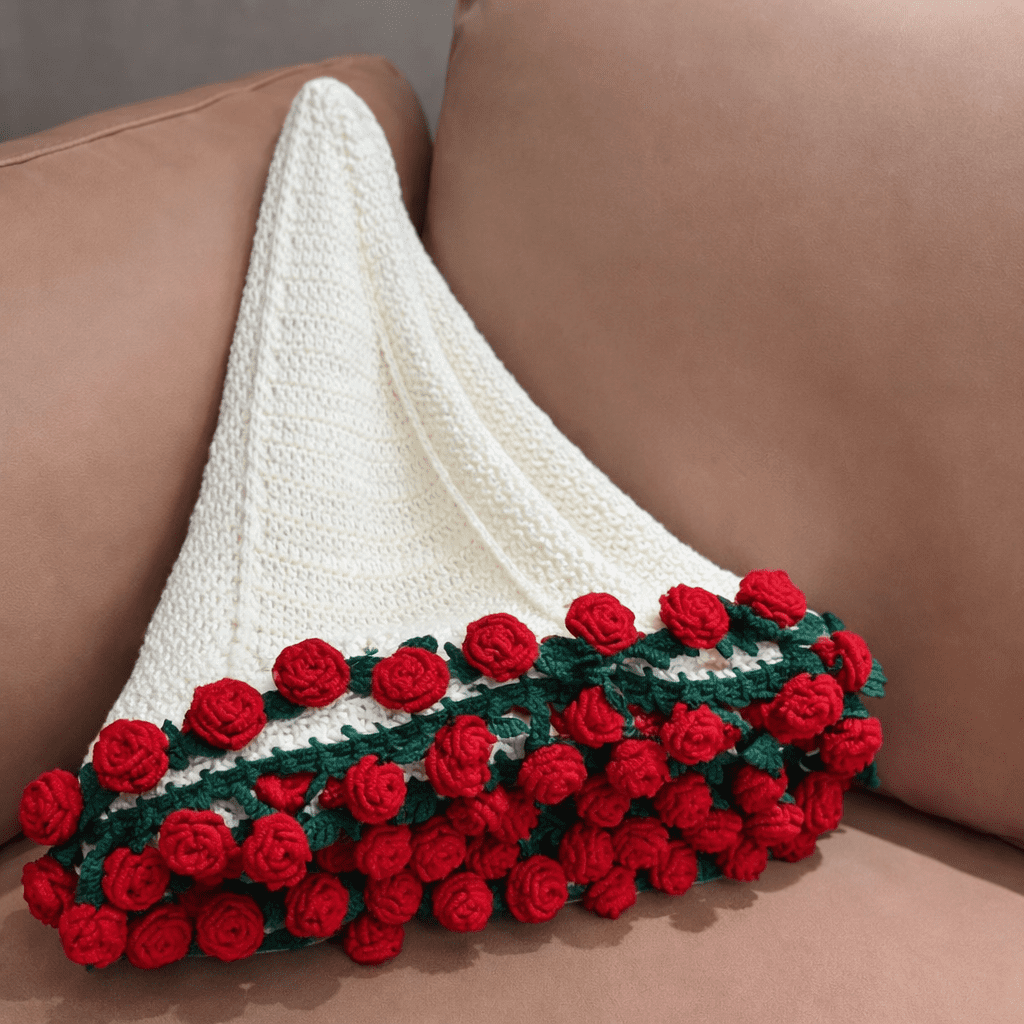 Roses Blanket Crochet Bouquet, amazing and viral gift