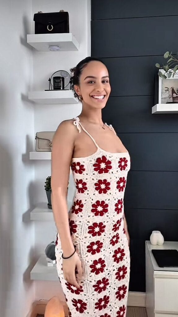 A Viral Dress African Flower Granny Square Dress on TikTok
