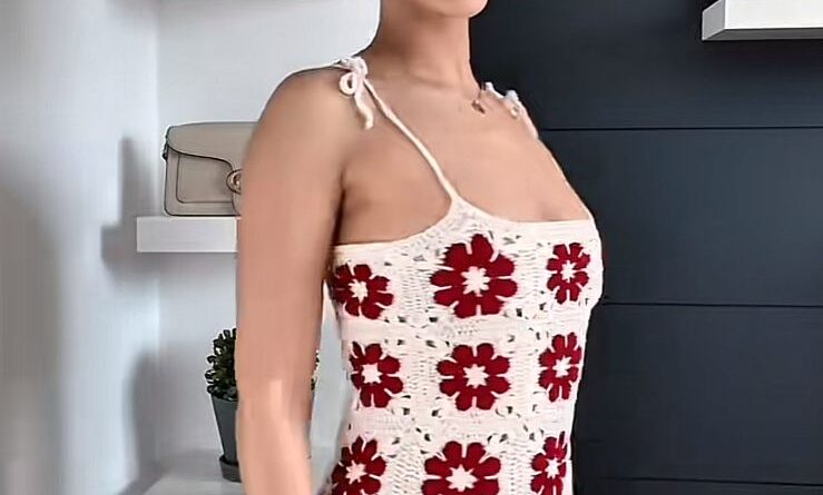 A Viral Dress African Flower Granny Square Dress on TikTok