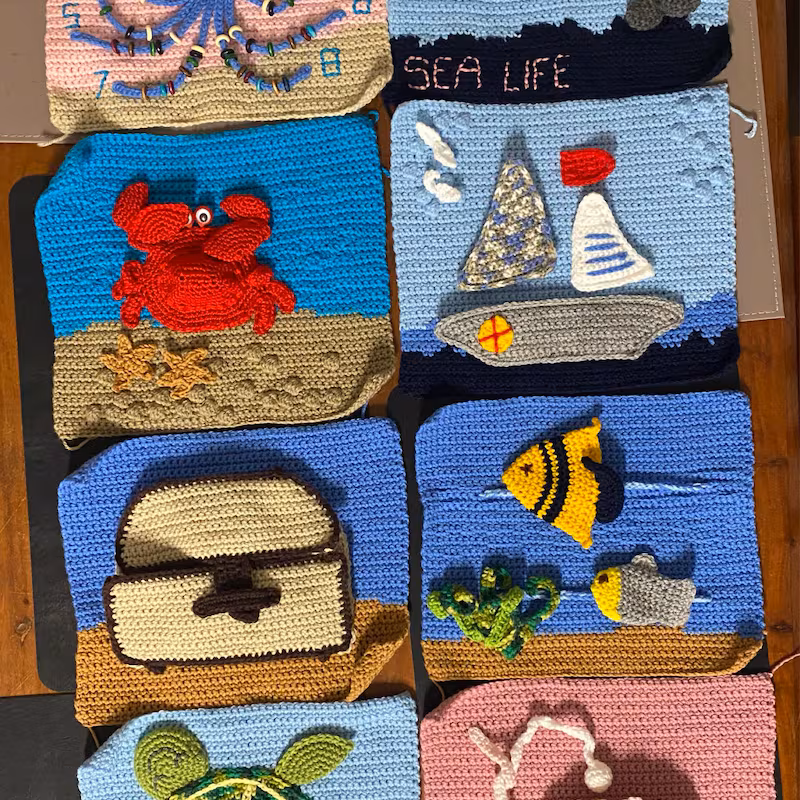 Sea Life Quiet Book: pages.