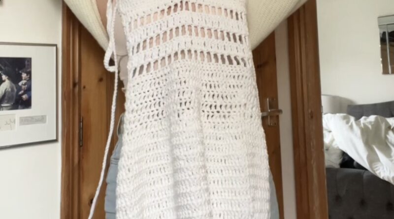 Viral White Crochet Dress