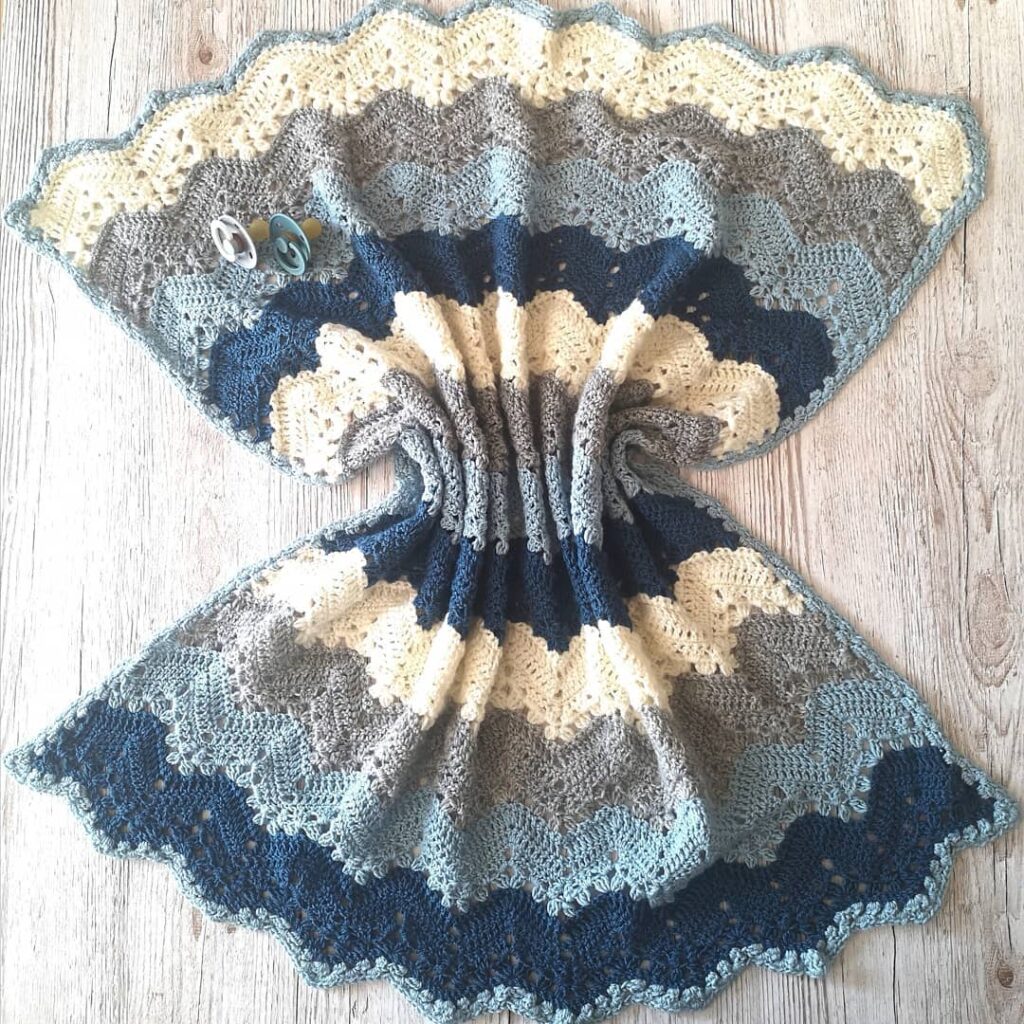 6-Day Baby Blanket Crochet Pattern - full view