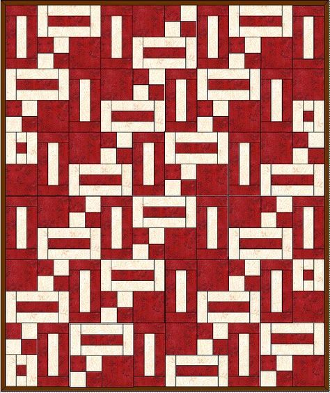 Two-Color Jelly Roll Quilt Pattern – minimalist and modern strip quilt design