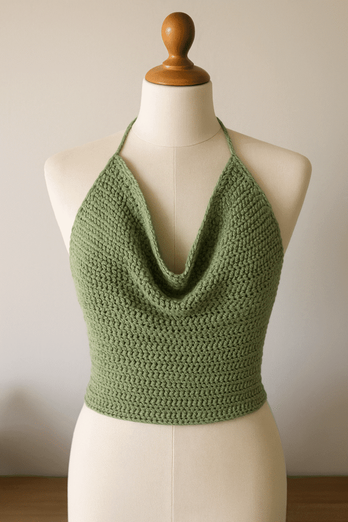 White crochet top styled with jeans, lightweight and perfect for summer wear.