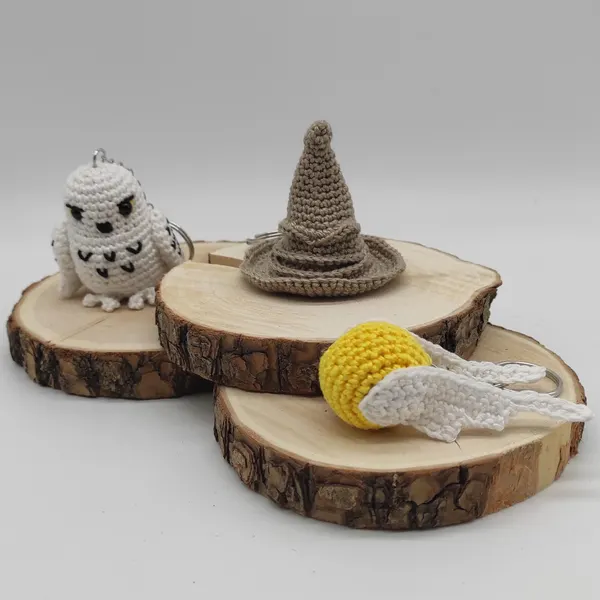 Harry Potter crochet keychain bundle multiple wizard mini patterns