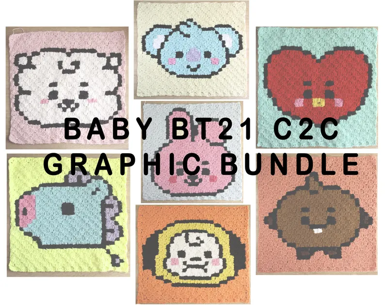 Baby BT21 Crochet Pattern Graphic