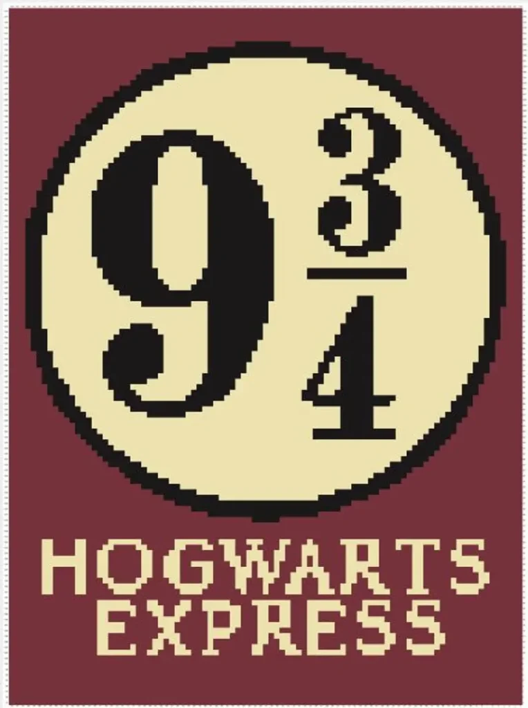 Harry Potter crochet patterns blanket Hogwarts Express train C2C pattern