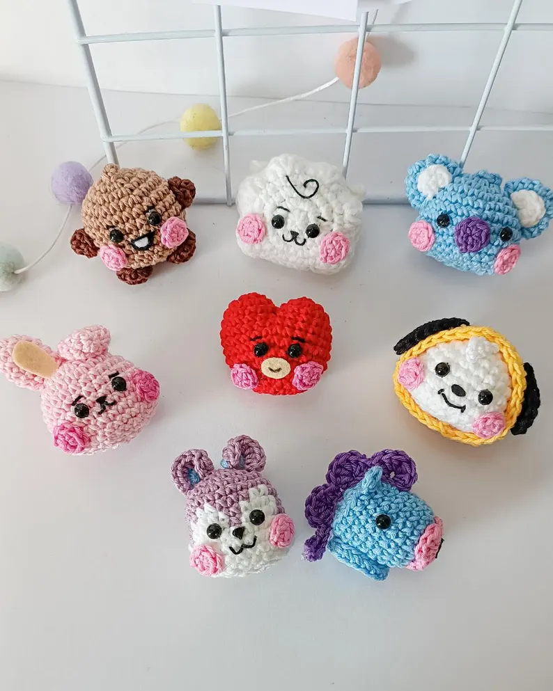 A BTS Crochet Keychain - BT21 model