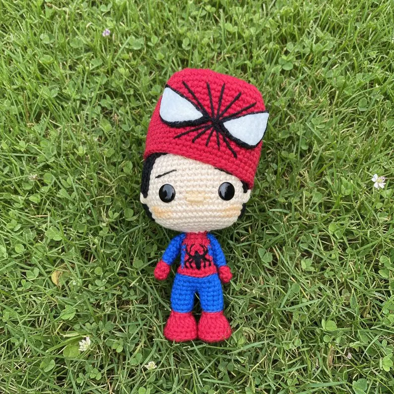 Spider-Man and Boy Mask Separated - Funko Style Crochet Pattern