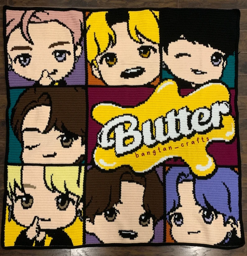 A BTS Crochet Blanket - BUTTER