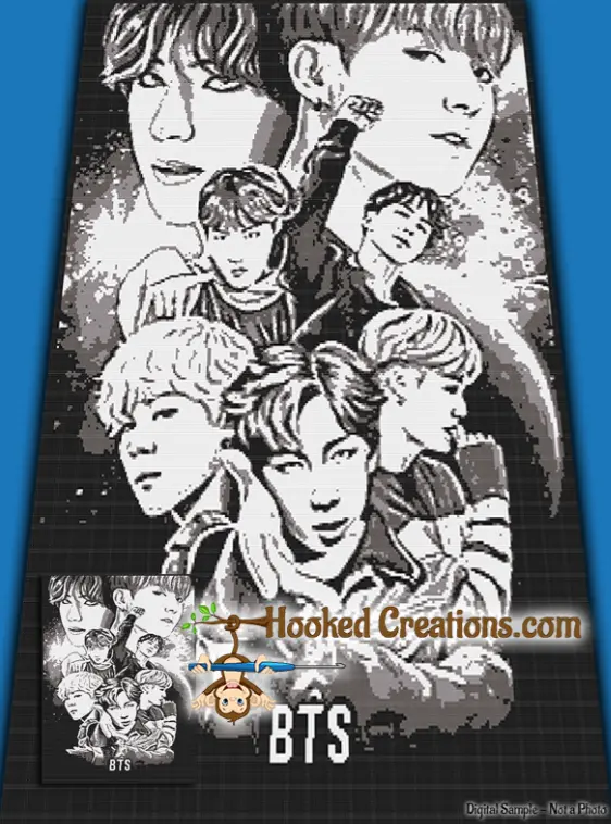 Another BTS Crochet Blanket - graph photograph