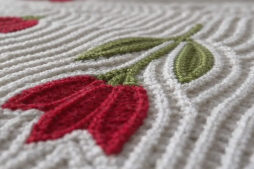 Crochet Tulip Blanket detailed