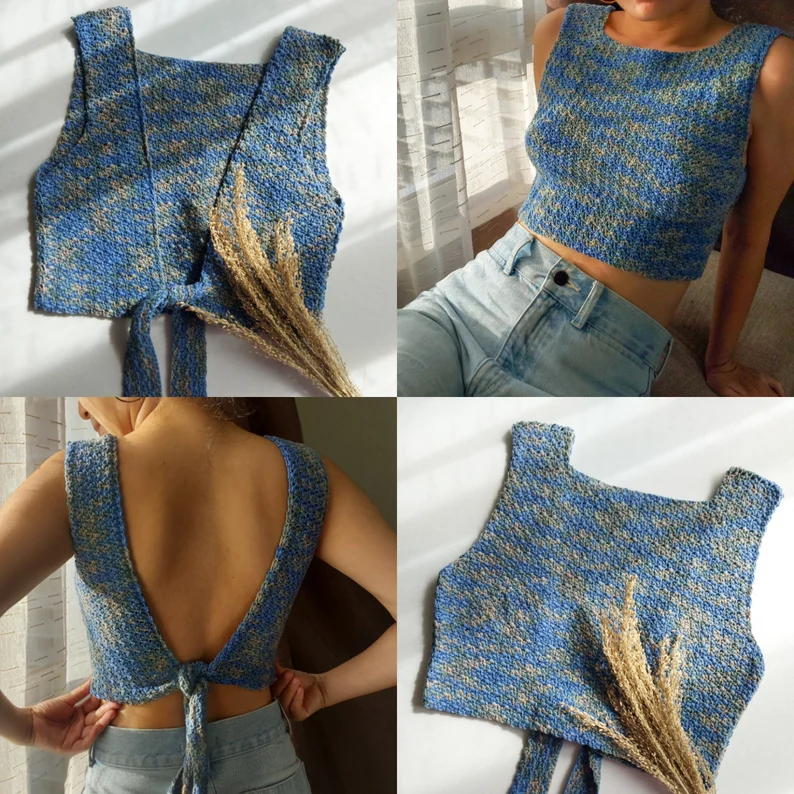 crochet top stylish handmade outfit summer look