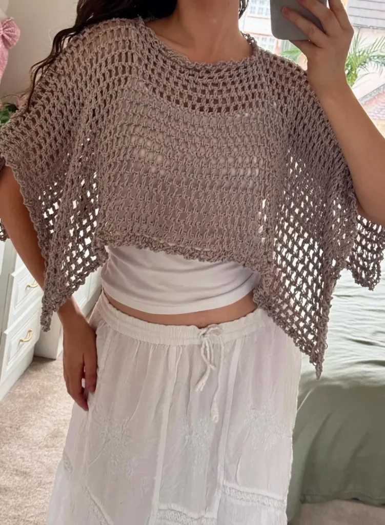 pattern poncho crochet beginner design