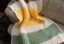 waffle stitch crochet textured blanket pattern