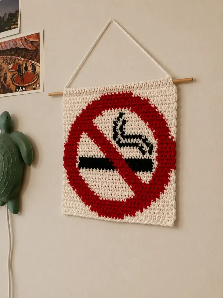 no smoking crochet tapestry idea