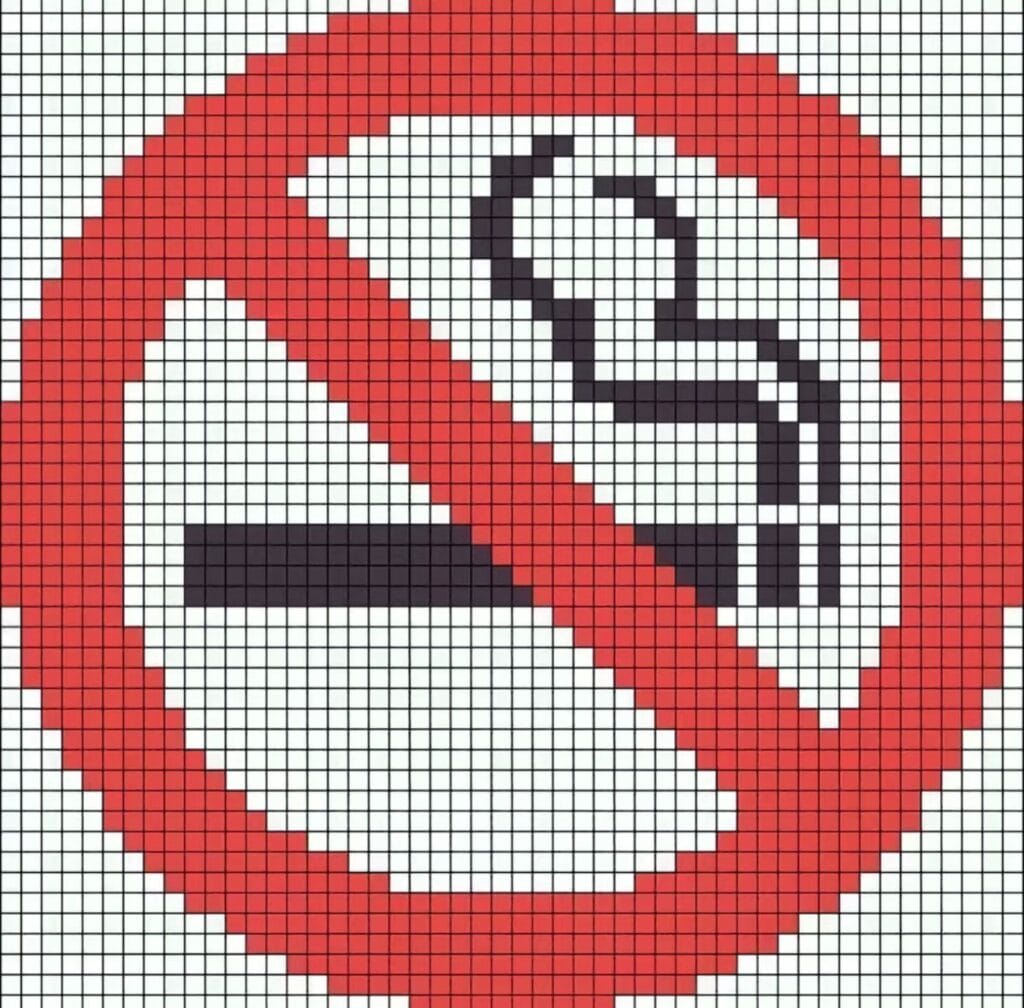PATTERN - No Smoking Crochet Tapestry Idea