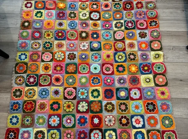 Handmade african flower granny square free pattern tutorial