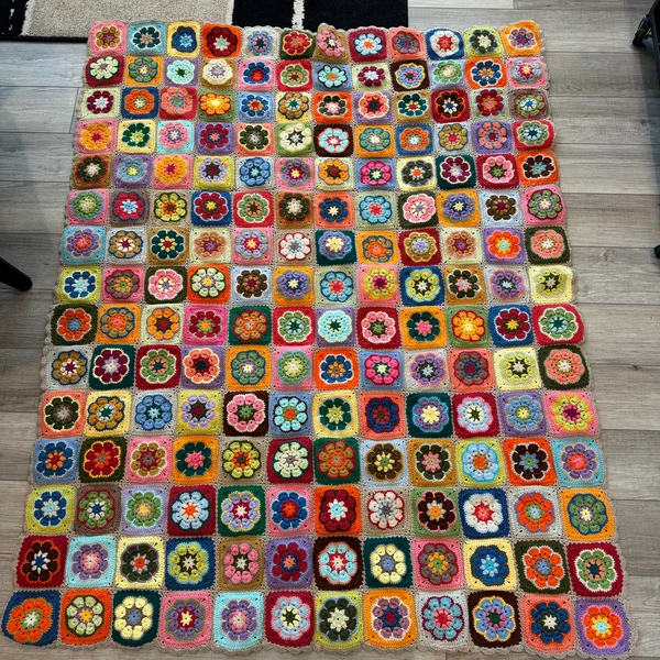 Handmade african flower granny square free pattern tutorial