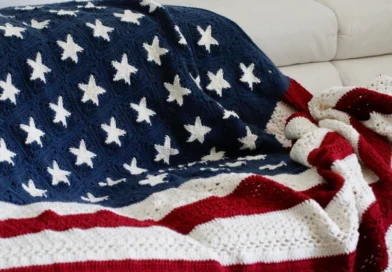 Perfect American Flag Crochet Blanket
