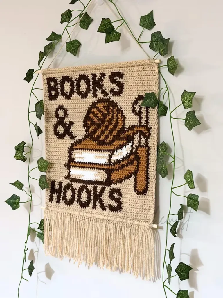 Books and Hooks Crochet Tapestry Idea