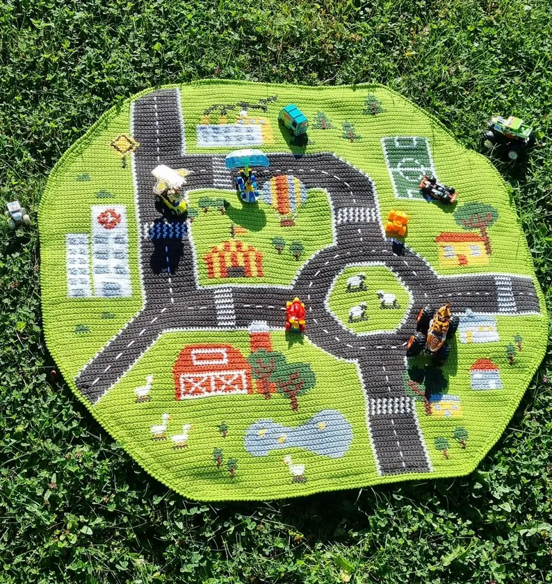 Road Rug Crochet Pattern - fantastic crochet room decor ideas