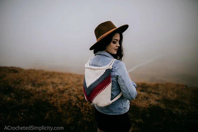 Wanderlust Chevron Backpack Bag Pattern Free