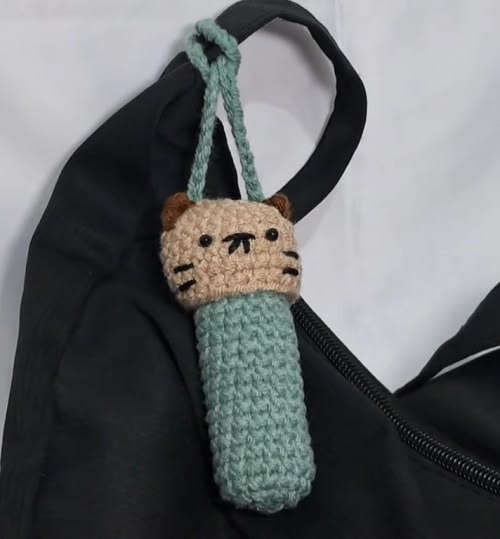 Crochet Cat Chapstick Holder Pattern Free