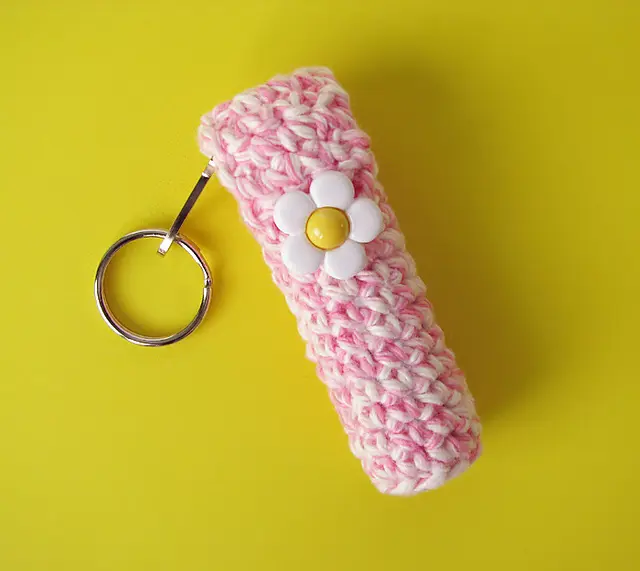Crochet Chapstick Pattern Free with a Flower