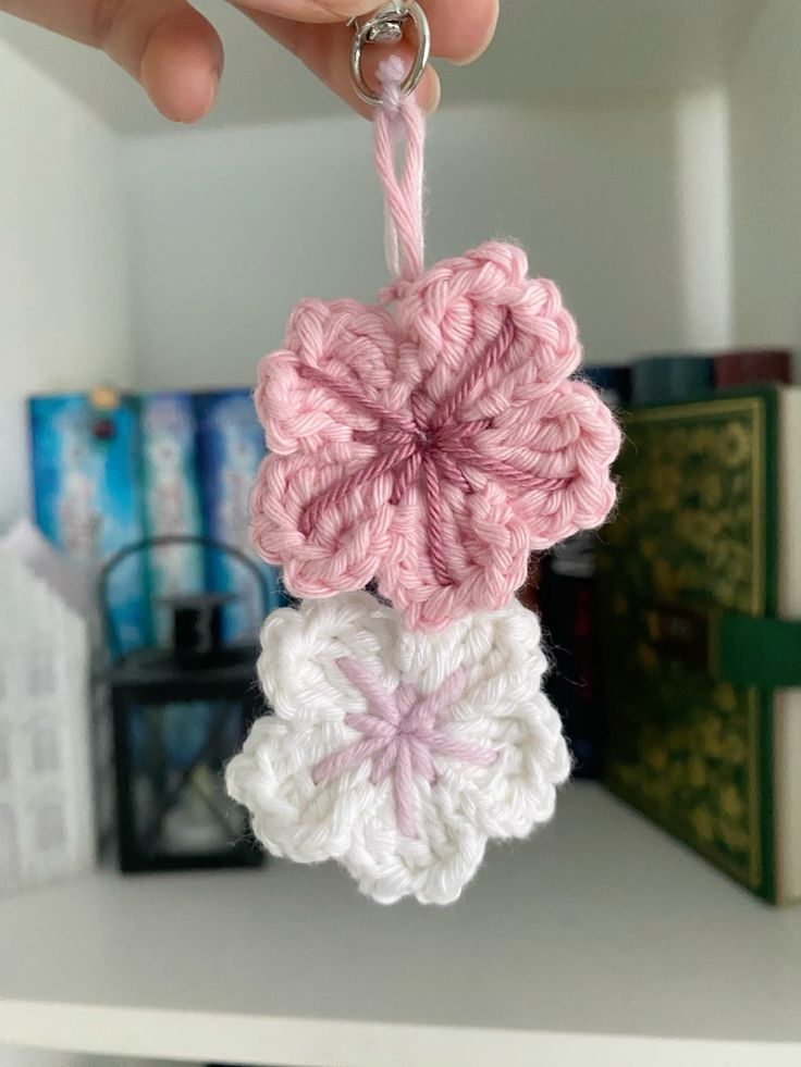 Crochet Cherry Blossom Sakura Bag Charm