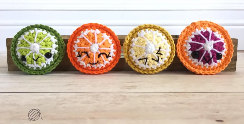 Crochet Citrus Fruit Keychain Pattern Free