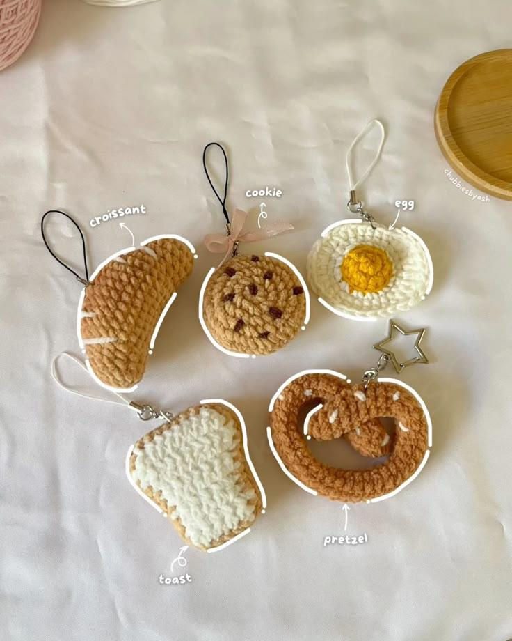 Crochet Mini Food Bag Charm pattern free