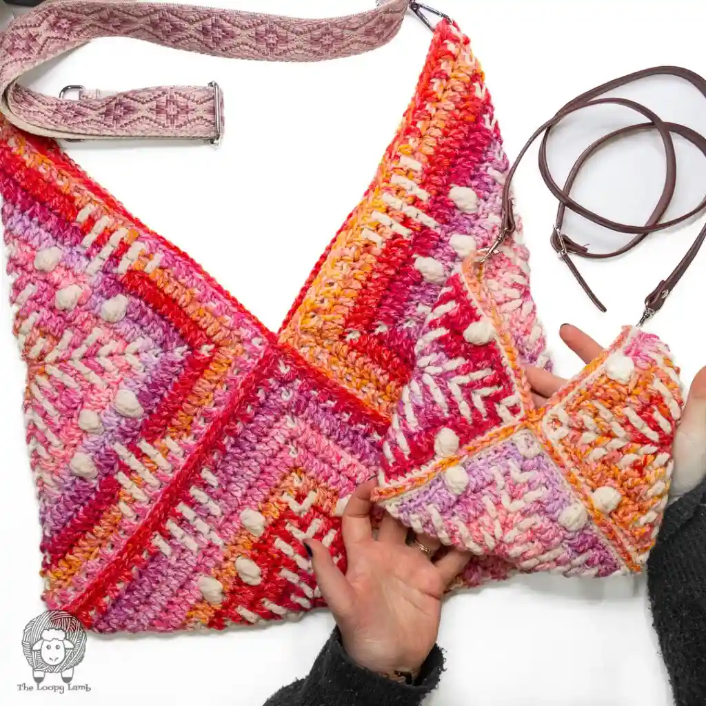 Free Crochet Granny Square Bag pattern