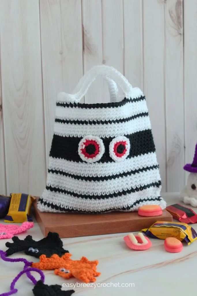 Mummy Halloween Crochet Bag Pattern Free