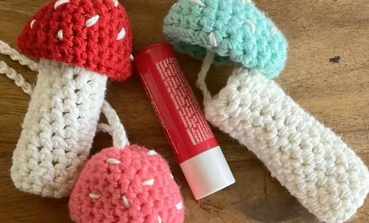 Mushroom Chapstick Holder Crochet Pattern Free
